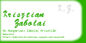 krisztian zabolai business card